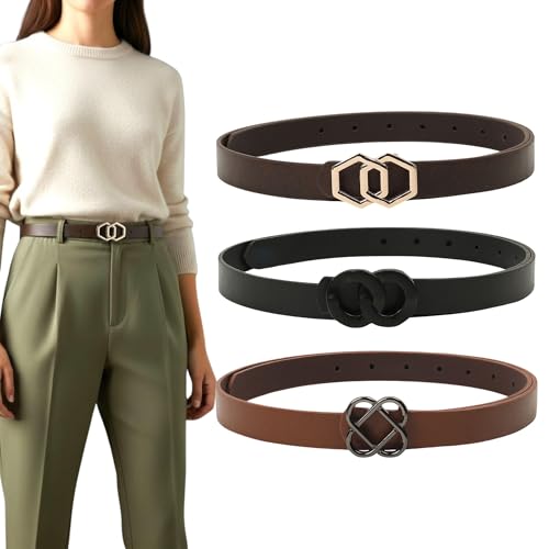 Image of CRUSSET Stylish Faux Leather Waist Belt for Women -Jeans & Dresses - Fashionable & Comfortable