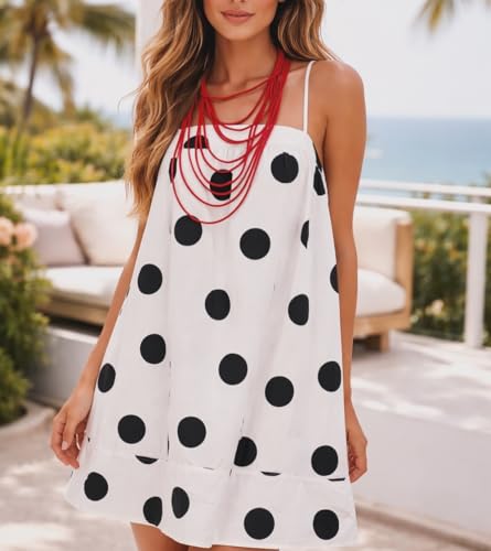 Image of Women Boho Floral Mini Cami Dress Spaghetti Strap Flowy Sling Dress Graphic Backless Summer Holiday Sundress