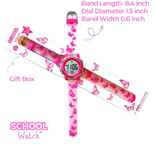 Preschool Collection Kids Digital Light Up Watch - Monster Trucks, Dinosaurs, Shark, Unicorn, Butterfly, Spider - Girls, Boys, Children, School2