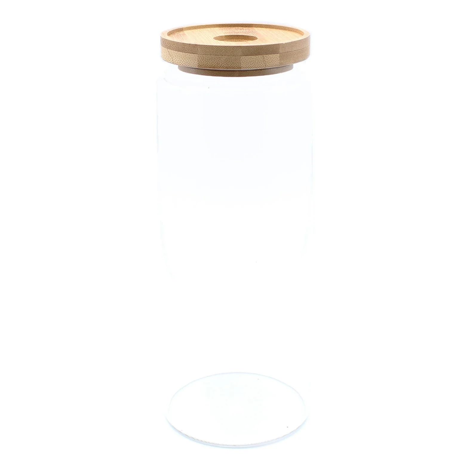 Ancient Wisdom Cottage Bamboo Glass Jar - 20Cm
