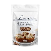 Lars Own Cinnamon Pearl Sugar 1-Pack, 10-oz Resealable Pouch Warm Spice Crunch for Baking Oven-Safe Inclusion and Decoration