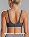 Wingslove Womens Sports Bras High Impact Adjustable Wireless Plus Size Sports Bra Full Figure Large Bust Workout Running Bra, Grey 34G