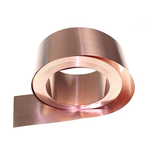 1 x Kupferblech-Rolle, Stärke 0,01 mm bis 1 mm (Größe 0,3 x 200 x 1000 mm, 1 Stück)