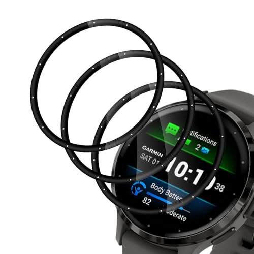 3 Pezzi Pellicola Protettiva Compatibile con Garmin Venu 3S TPU Film HD Schermo Antigraffio Senza Bolle TPU Auto Guarigione
