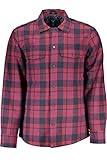 GANT The Padded Overshirt - Chaqueta de manga corta para hombre, diseño de cuadros, color rojo y negro, Lila 509, M
