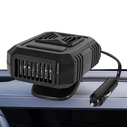 Pavsicgn Calentador De Coche - 360 Grados Giratorio 150W Desempañador | Ventilador Calefactor Giratorio para Parabrisas De Coche | para Aparcamiento Exterior Desplazamiento Conducción Mañana Invierno