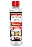 CleanPrince Specksteinofen-Pflege 500 ml Kamin Reiniger Ofen Glas Ruß Speckstein Specksteinofen Specksteinwand Specksteinbank Speckstein Kunstwerk Kunst Speckstein Denkmal Naturstein Specksteinplatten Pflegemittel Werterhalt 0,5 Liter Specksteinreiniger