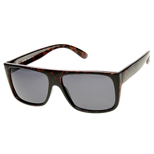 Classic Old School Eazy E Flat Top Polarized Locs Sunglasses (Dark Tortoise)