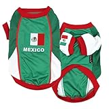 Parisian Pet Dog Team Mexico Jersey Soccer Olympic Small to Medium Dogs and Cats, XL
