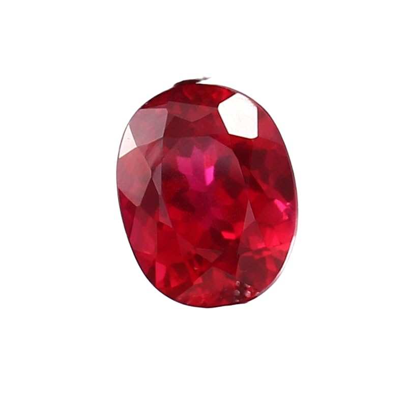 Rubis naturel pierre gemme ovale à facettes pour fabrication de collier et bague