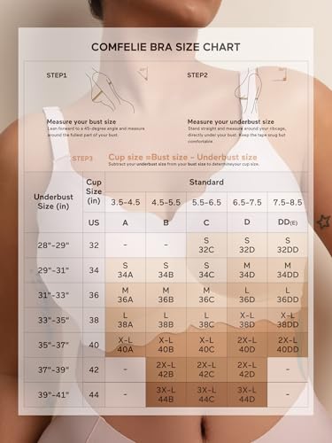 COMFELIE Seamless Wirefree Bra with Deep V Neck Lace Trim and U-Shaped Back for Women Coffee