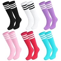Utensilsto 6 Paar Fußballsocken Kinder,Lange Fussball Socken Sportsocken für Jungen Mädchen,Trainingssocken Fußballsocken Rugby für 3-6 Jahren