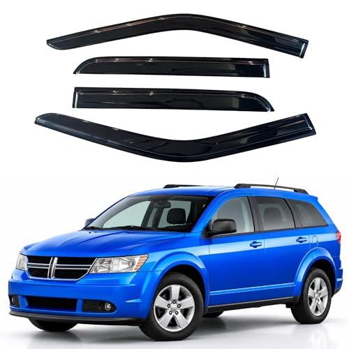 Image of IG Window Visors Fit for 2009-2020 Dodge Journey, Out-Channel Rain Guards Vent Wind Deflectors 4PC, Car Accessories for 09-20 Journey