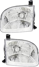 For Tundra 2000-2004/Toyota Sequoia 2001 2002 20003 2004 Headlights Lamps Set Halogen Driver and Passenger Side