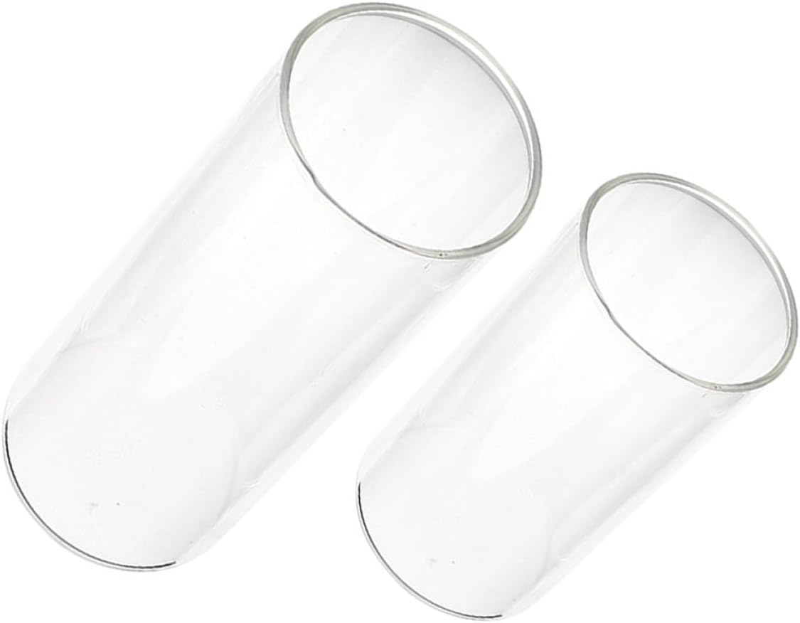 MAGICLULU 2pcs Transparent Glass Candle Holders Cylindrical Tea Light Holders for Home Decor Weddings Events Elegant Design