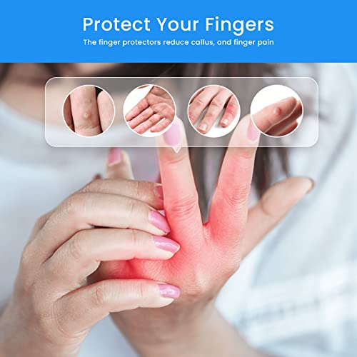 Image of 20 PCS Gel Finger Sleeve Protectors - Kimihome Silicone Finger Sleeves Cushions and Protects - Finger Cots Bandages Provide Relief for Finger Cracking, Corns, Blisters and Calluses Protect (Clear)