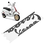  AYNEFY Motorrad-Emblem-Aufkleber, 3-dimensionaler Harz-Epoxy-Aufkleber, Emblem-Aufkleber für Vespa GTS300 LX125 LX150 IE Sprint Primavera 300 LX LXV(Schwarz)