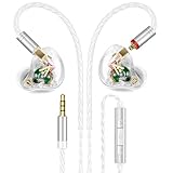 Vibes 202M Wired Earbuds - HiFi in Ear Monitor Headphones - Noise-Isolating Ear Buds w/ Mic - Clear Sound, Deep Bass & Comfort-Fit Gaming Earphones - MMCX to 3.5mm & Silver Plated Cord, Carrying Case