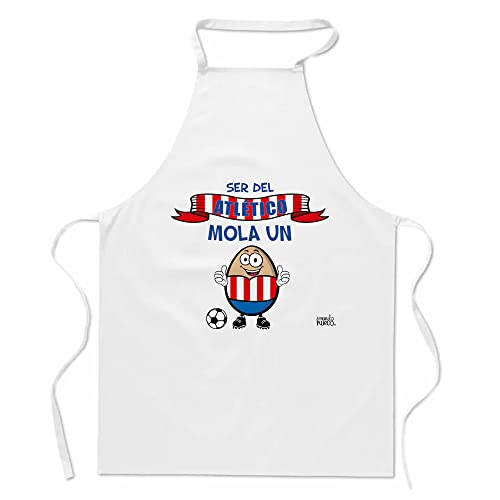 Regalo original y divertido. Delantal Ser del atletico mola un huevo