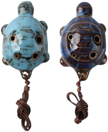 2Pcs Adorable Small Turtle Pottery Flute Unique 6-Hole Cartoon Design Artisan Kiln Transformation Series Accessories image 2
