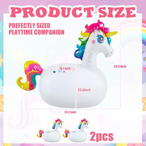 image for Hiboom 2 Pcs Giant Inflatable Hopping Toys 51 Inch Bouncer Animal Toys