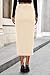 PRETTYGARDEN Corduroy Skirt Women Fall Fashion 2025 High Waisted Pencil Midi Skirts Business Casual Work Office Winter Outfit (Beige,6)