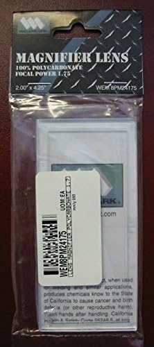 Magnifier Lens 1.75 fits most welding helmets"cheater" - 2" x 4.25"