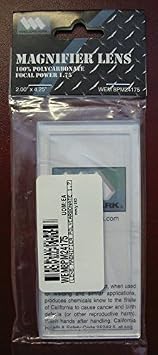 Magnifier Lens 1.75 fits most welding helmets "cheater" - 2" x 4.25"