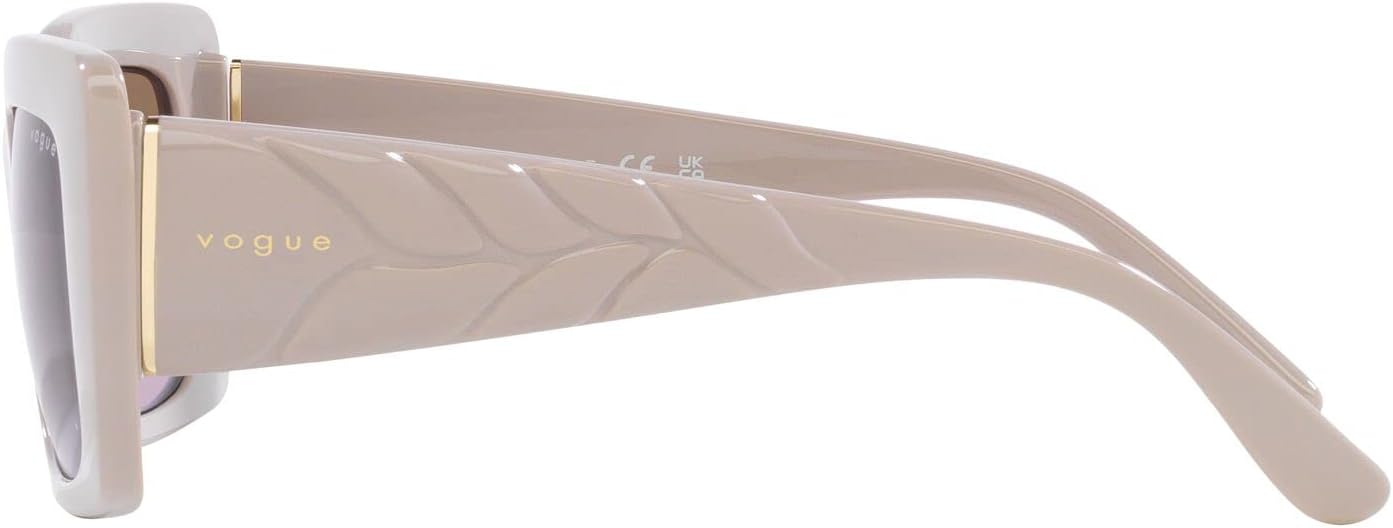 Vogue Eyewear Women's Vo5481s Rectangular Sunglasses Full Light Grey/Violet Gradient Brown 52 Millimeters image 4 of 7 B0BXBBX3HS