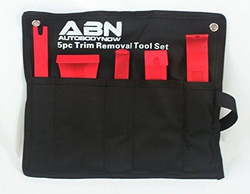 ABN Premium Auto Trim Removal Tool Kit - 5Pc Pry Bar Set, Fastener Remover Trim Molding Interior Door Dash Panel Remover