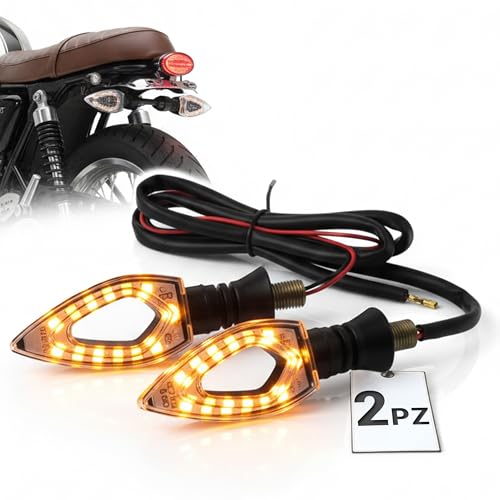 tempo di saldi Kit 2 Frecce Moto Omologate 12V 9x3x2 cm Universali Resistenti ed Impermeabili, Frecce Moto Led compatibili anche per Scooter