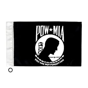 Swlor MT006 Motorradflagge POW-MIA 15,2x22,9 cm