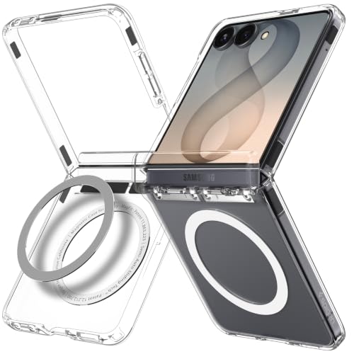 Image of Spigen Ultra Hybrid Pro MagFit Case for Samsung Z Flip 8, Clear White