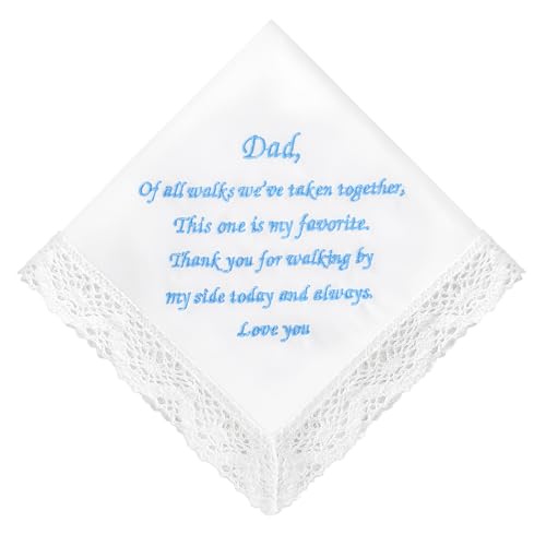 Image of HOULIFE Wedding Handkerchiefs for Bride Something Blue Bride Groom Gift