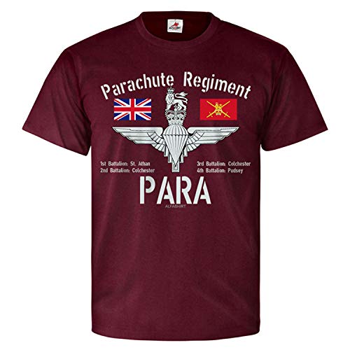 T-shirt Parachute Regiment British Army rouge Large抗变形军迷短袖