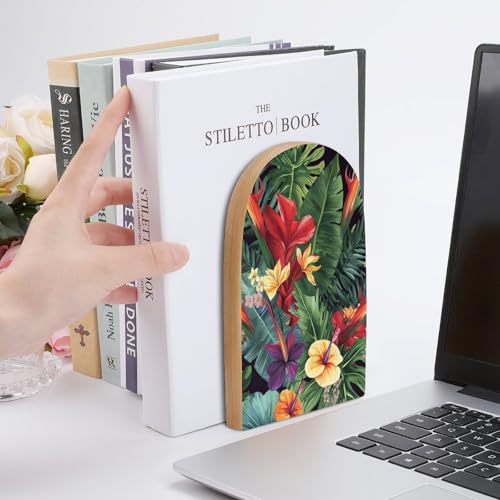 Serre-livres réglables en bois de hêtre et fer forgé pour bureau