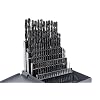 Drill America DWD4050-SET HSS Drill Bit Set in Metal Case, 1-5.9 mm x 0.1 mm