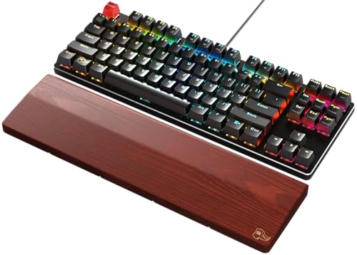 Image of Glorious TKL Wrist Rest - Brown Wooden Wrist Rest - Mechanical Keyboard Wood Ergonomic Palm Rest - 14x4 inches /19mm Thick (GV-87-BROWN)