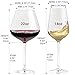 Physkoa Red and White Wine Glasses Set of 4, (22oz,14oz) Hand Blown Crystal Glasses - Large Burgundy Glasses- Wedding Housewarming Christmas Mother's Day Gifts