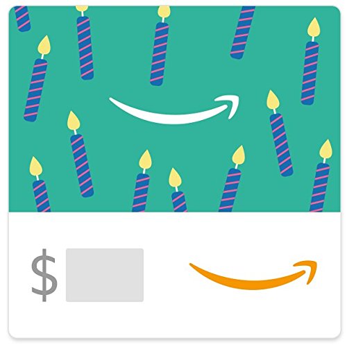 Amazon eGift Card - Birthday Teal Candles