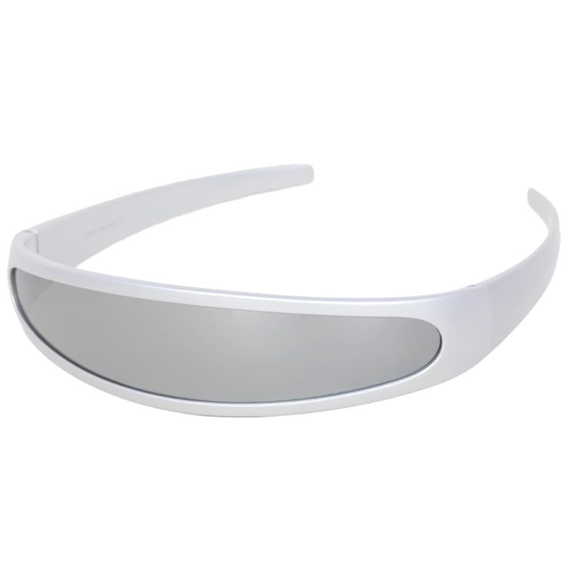 zeroUV - Futuristic Narrow Cyclops Color Mirrored Lens Visor Sunglasses