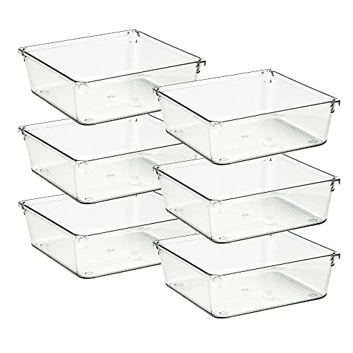 Ravinte 6 Pack Drawer Organizer - 6" X 6" Plastic