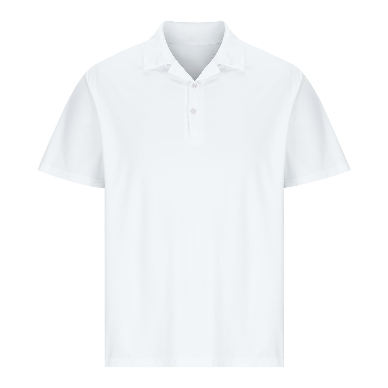 Casual Shirts for Men Classic Button Short Sleeve Shirt Henley Summer Casual Business Collared Work Tops Tees