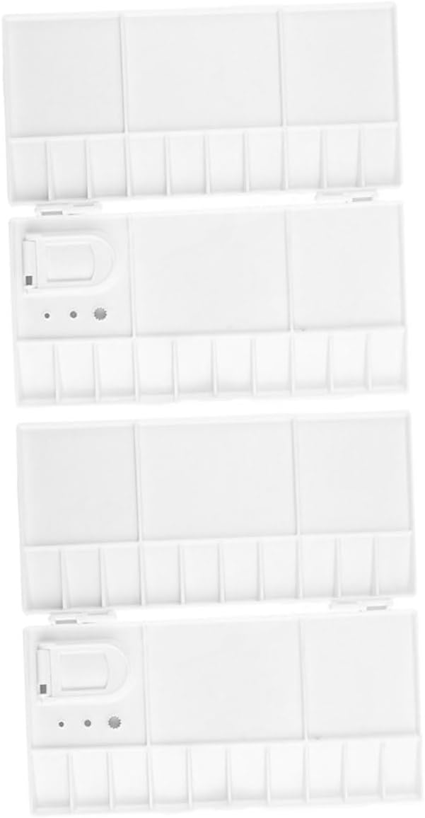 DOITOOL 2pcs Empty Watercolor Palette Mixing Tray for Artists Paint Box for Watercolor Art Tool for Color Mixing Storage for Art Students