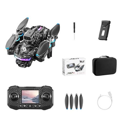 HYTOBP Drone S166 con fotocamera 4K per adulti, Drone GPS con 3 telecamere/ batterie, quadricottero FPV RC con motore senza spazzole, ritorno automatico, ritorno a bassa batteria, follow Me, sotto 249 HYTOBP Drone S166 con fotocamera 4K per adulti, Drone GPS con 3 telecamere/ batterie, quadricottero FPV RC con motore senza spazzole, ritorno automatico, ritorno a bassa batteria, follow Me, sotto 249