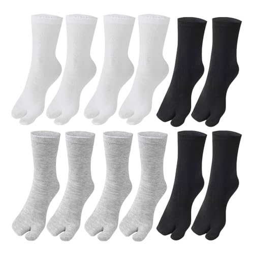 USHXVG 6 Pairs Of Split-Toed Socks, Five-Toed Socks, Flip-Flops Socks, Men'S Five-Toed Socks, Men'S Ankle Five-Toed Socks, Split-Toed Socks, Flip-Flops Socks