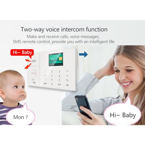 Sistema de Alarme Residencial Inteligente, Wi-fi, Dupla Via, Voz, Gsm, Segurança, Campainha de Porta
