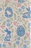 Mainstream Happy Easter Bunnies and Chicks Among Spring Flowers Vinyl Flannel Back Tablecloth (60''