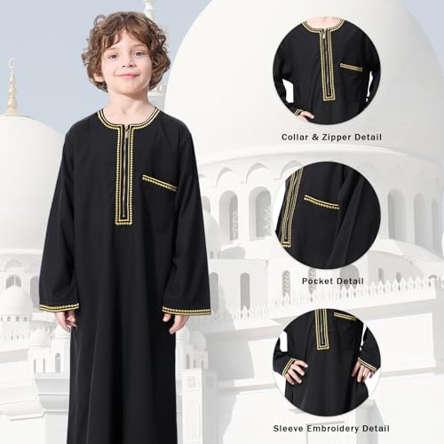 Kurta dishdasha garçons : thobe ample pour prière sans gêne