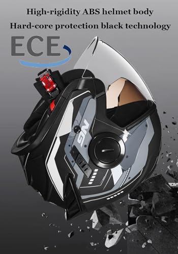 Casque Bluetooth moto jet homologué avec double visière de sécurité